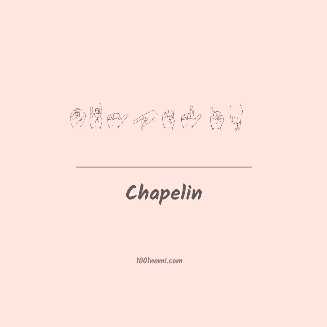 Chapelin nella lingua dei segni