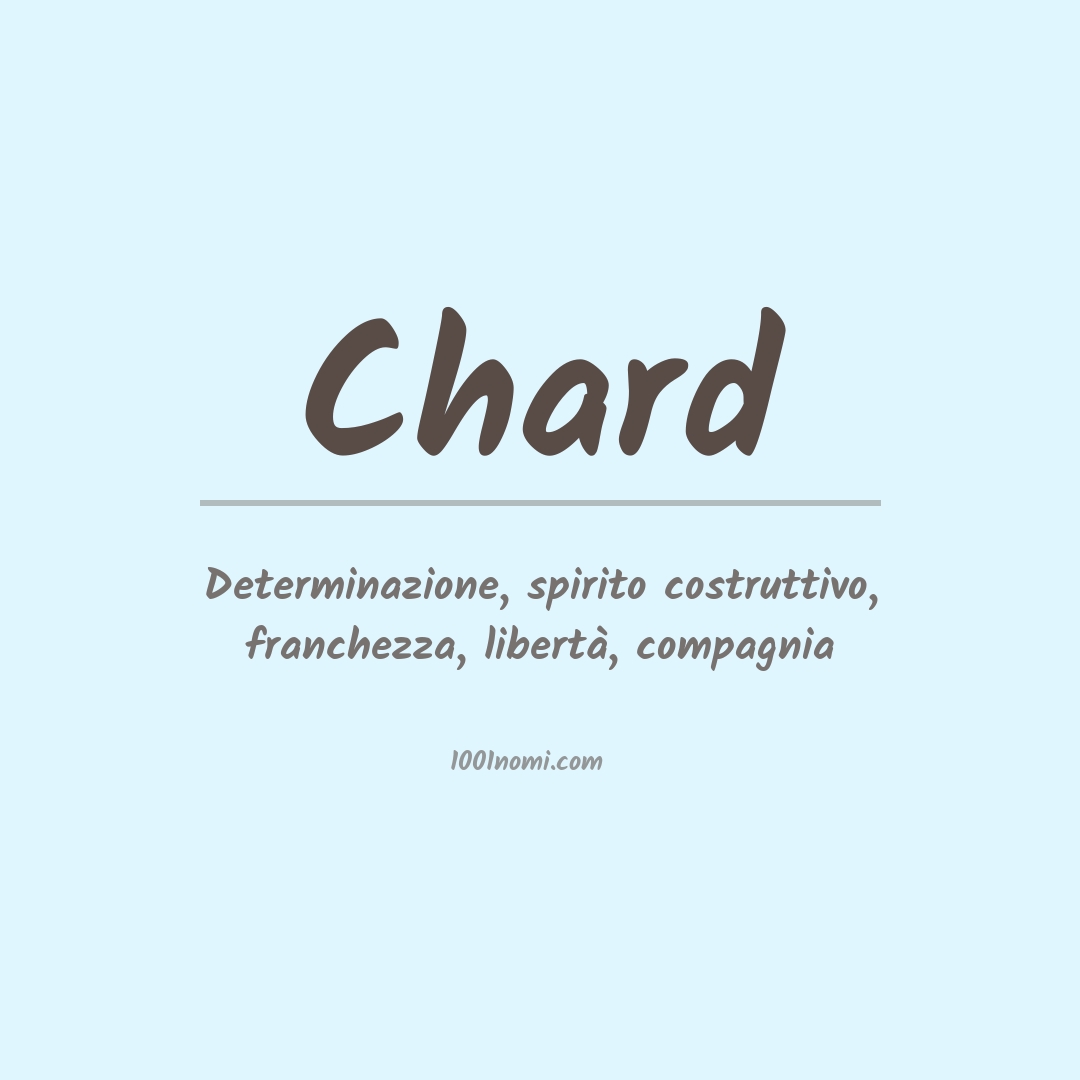 Significato del nome Chard