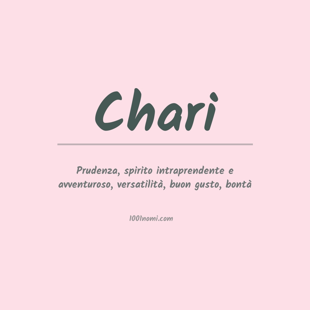 Significato del nome Chari