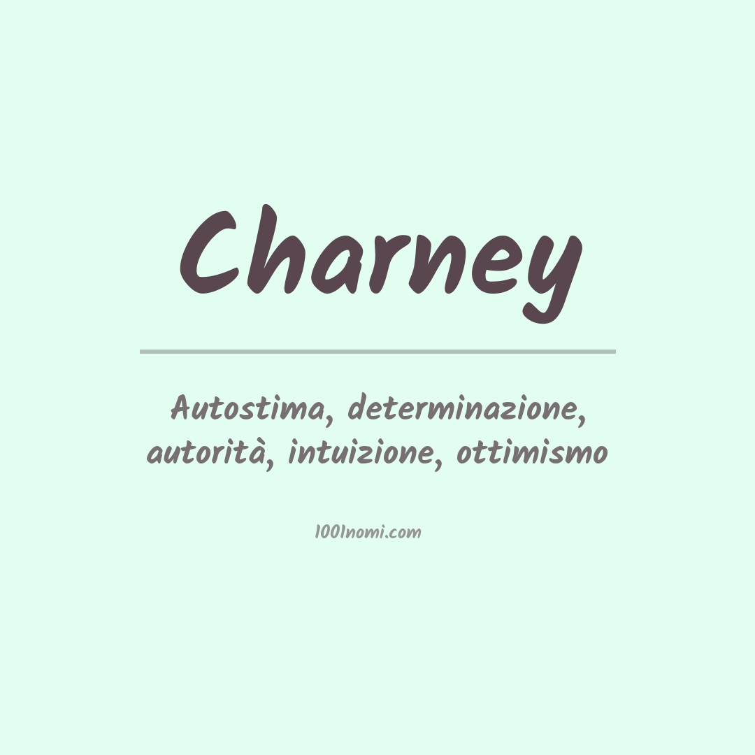 Significato del nome Charney