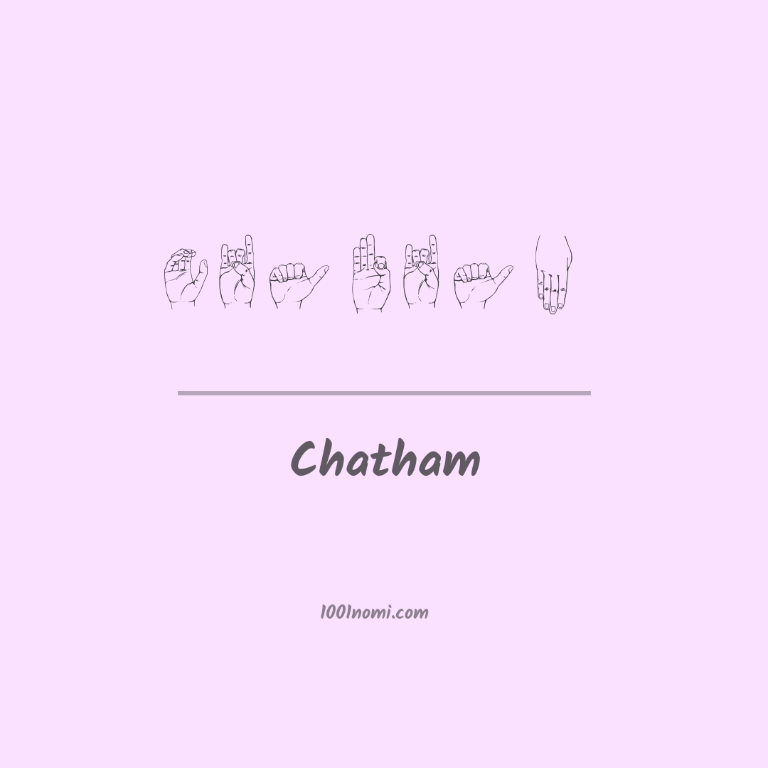 Chatham nella lingua dei segni