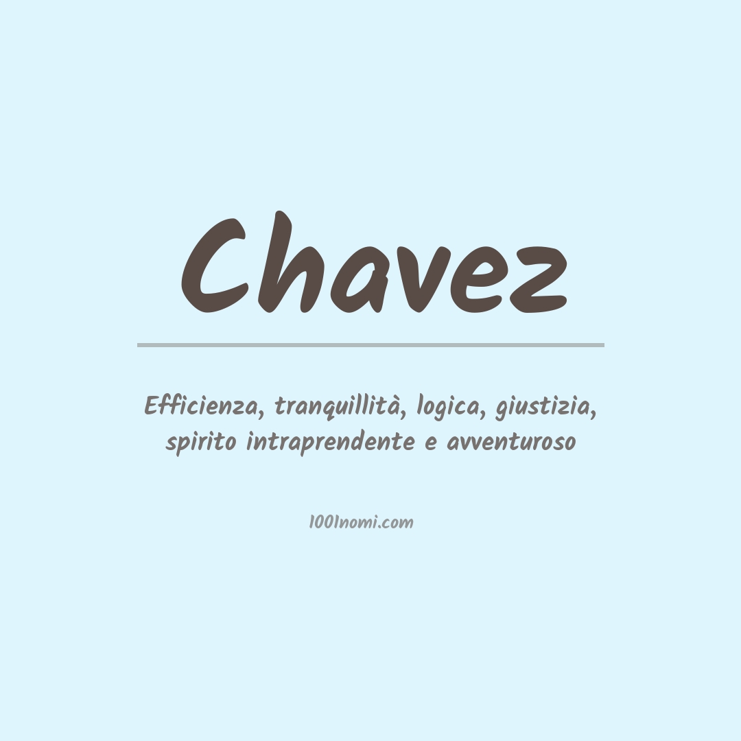 Significato del nome Chavez