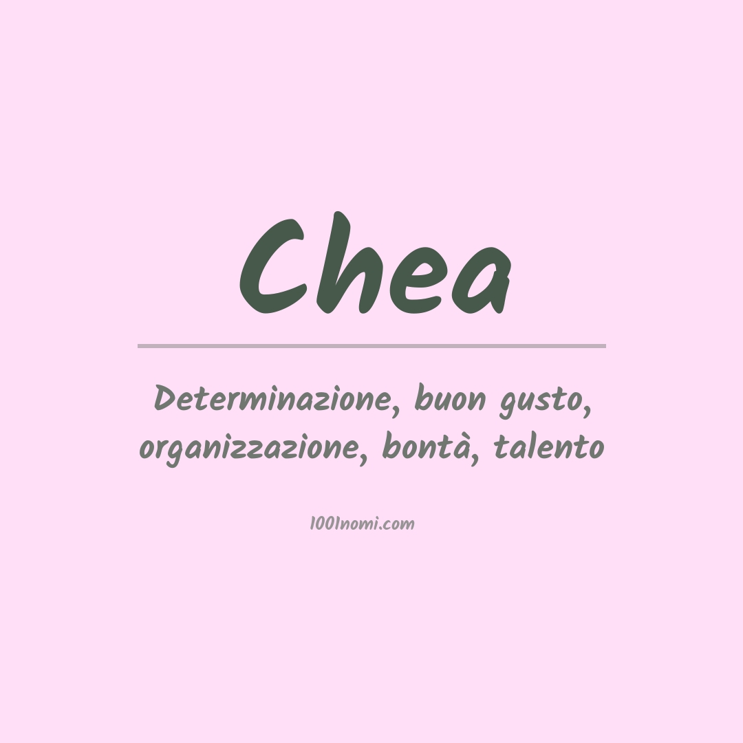 Significato del nome Chea