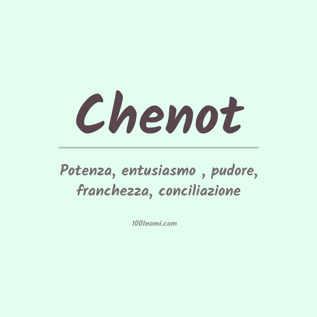 Significato del nome Chenot