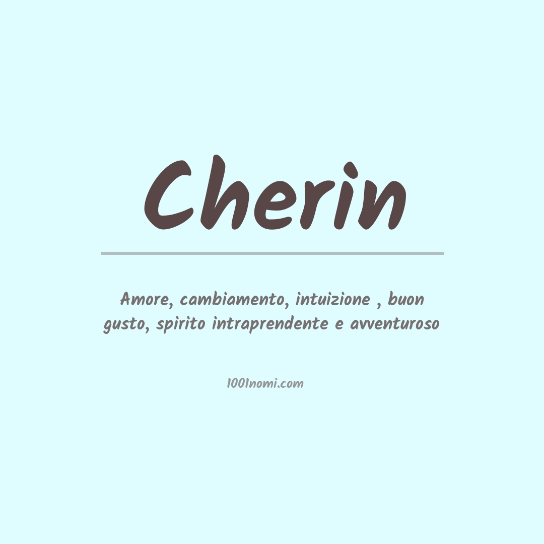 Significato del nome Cherin