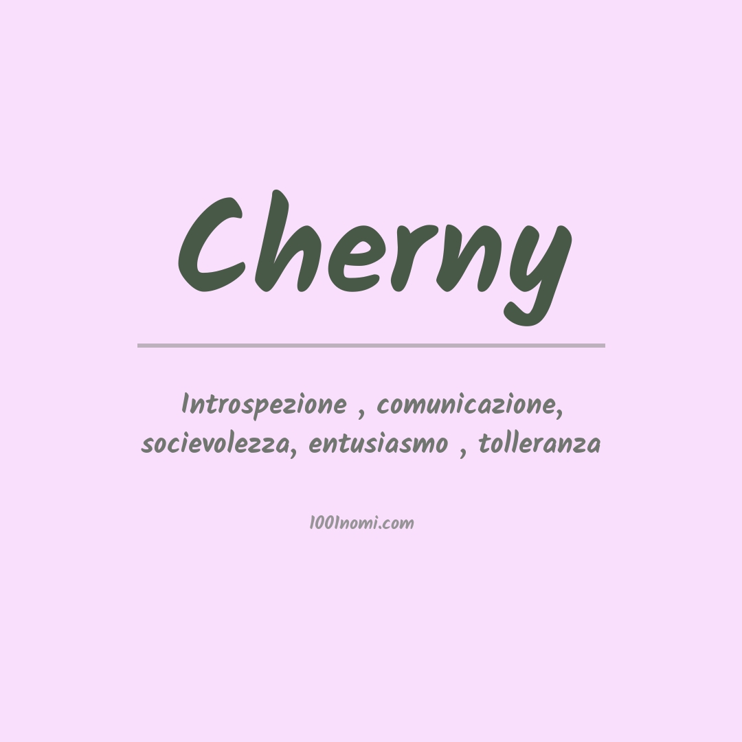 Significato del nome Cherny