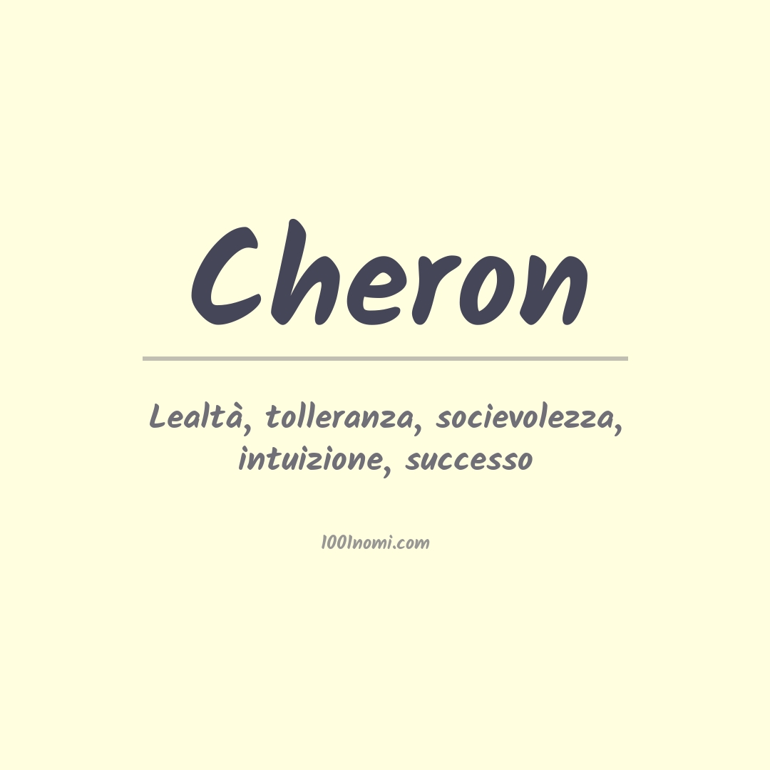 Significato del nome Cheron