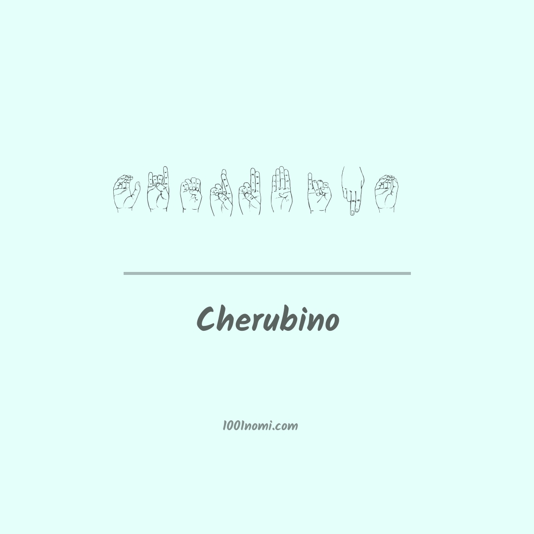 Cherubino nella lingua dei segni Cherubino nella lingua dei segni