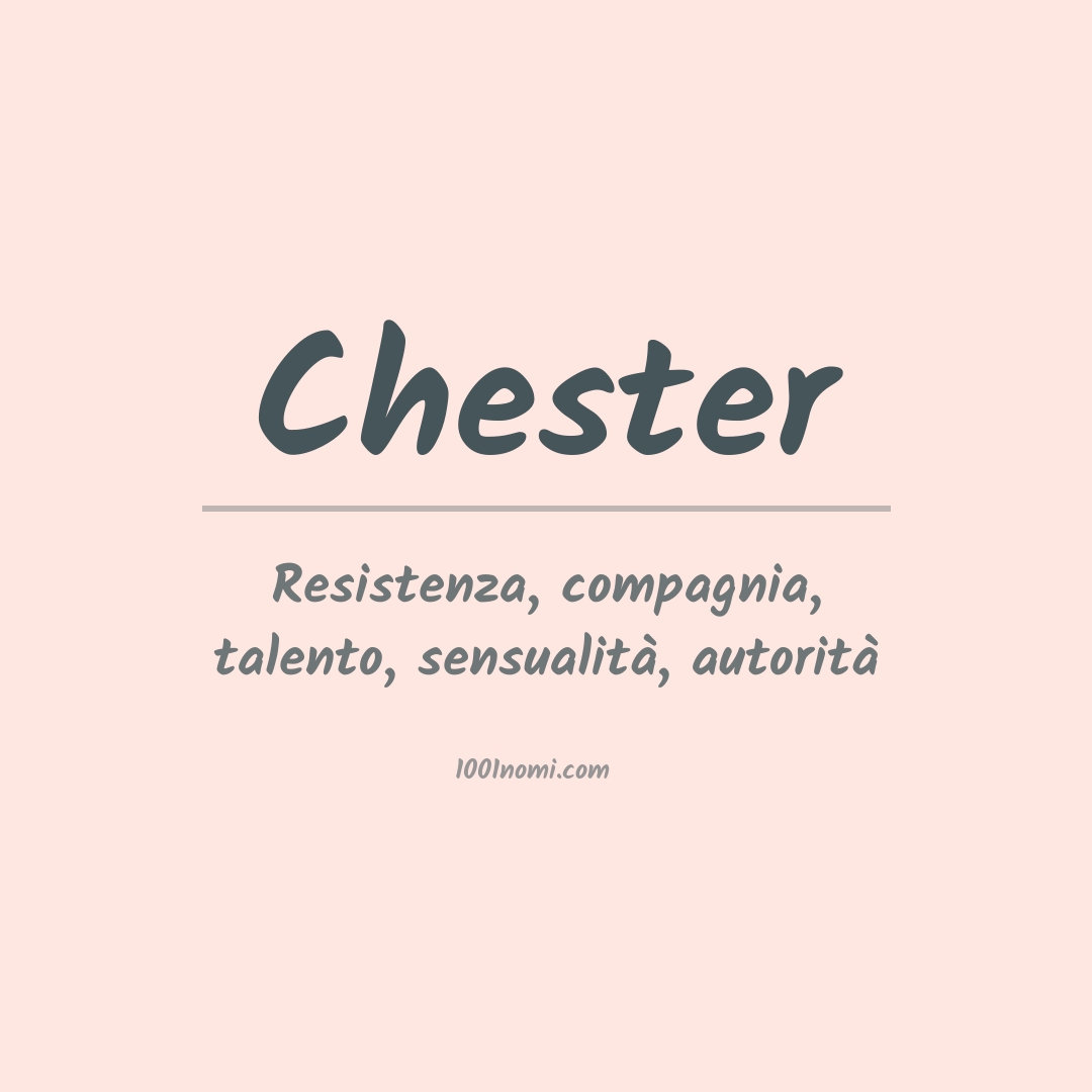 Significato del nome Chester