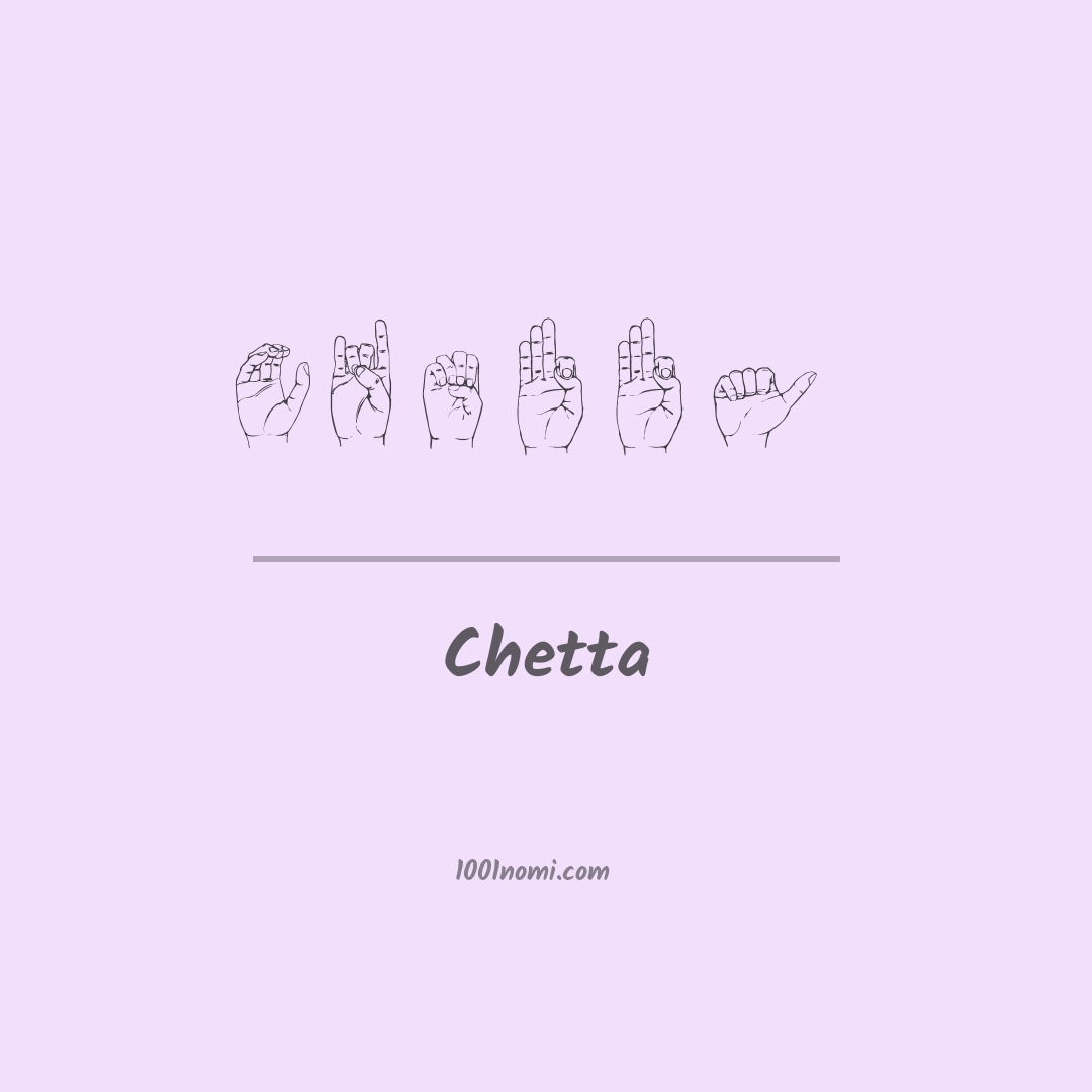 Chetta nella lingua dei segni Chetta nella lingua dei segni