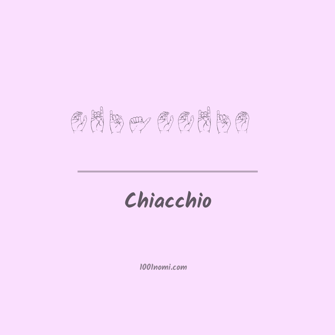 Chiacchio nella lingua dei segni Chiacchio nella lingua dei segni