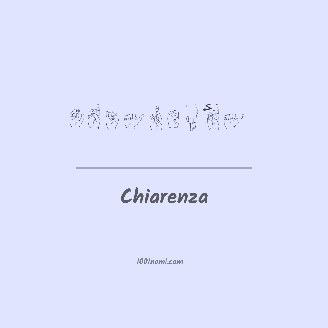 Chiarenza nella lingua dei segni Chiarenza nella lingua dei segni