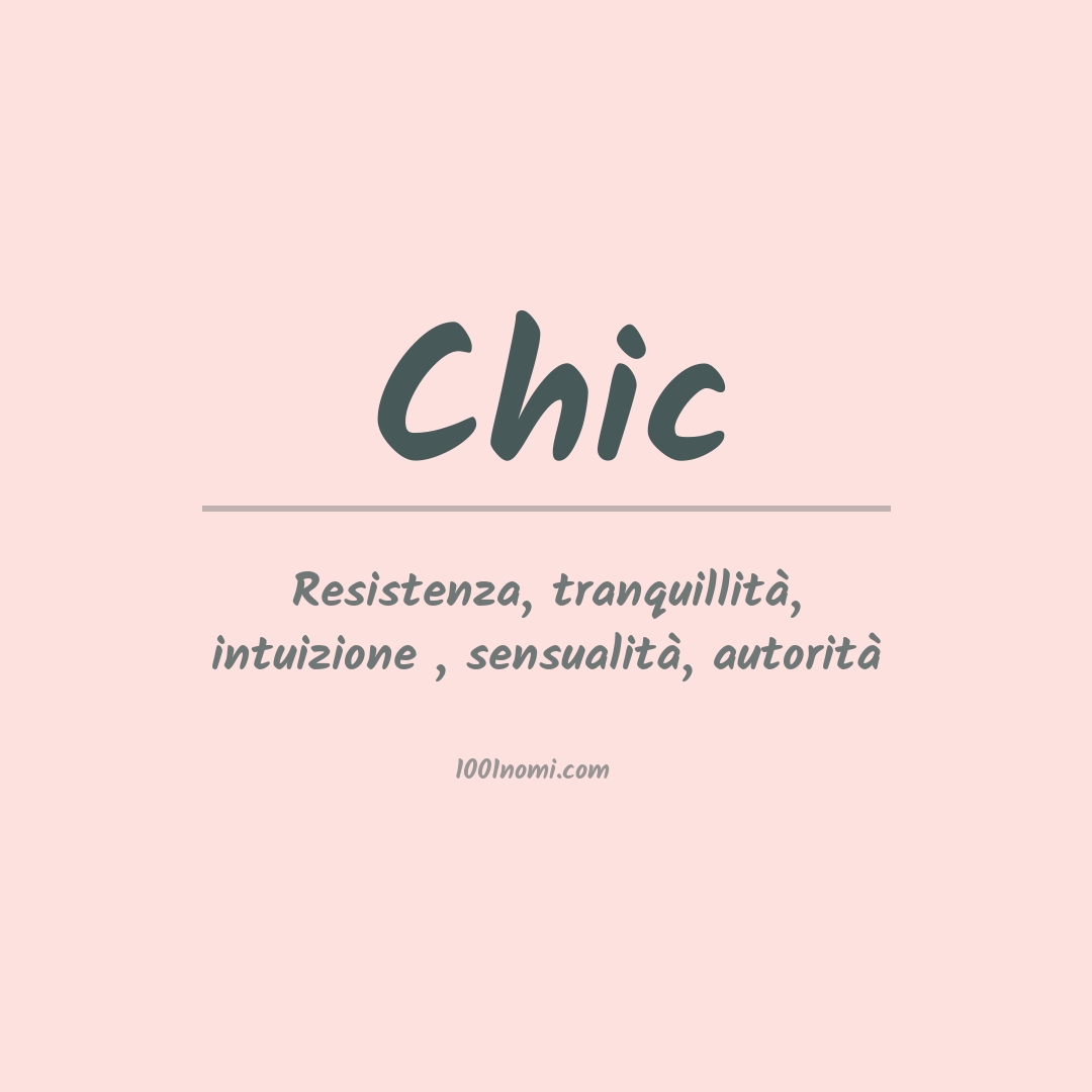 Significato del nome Chic Significato del nome Chic