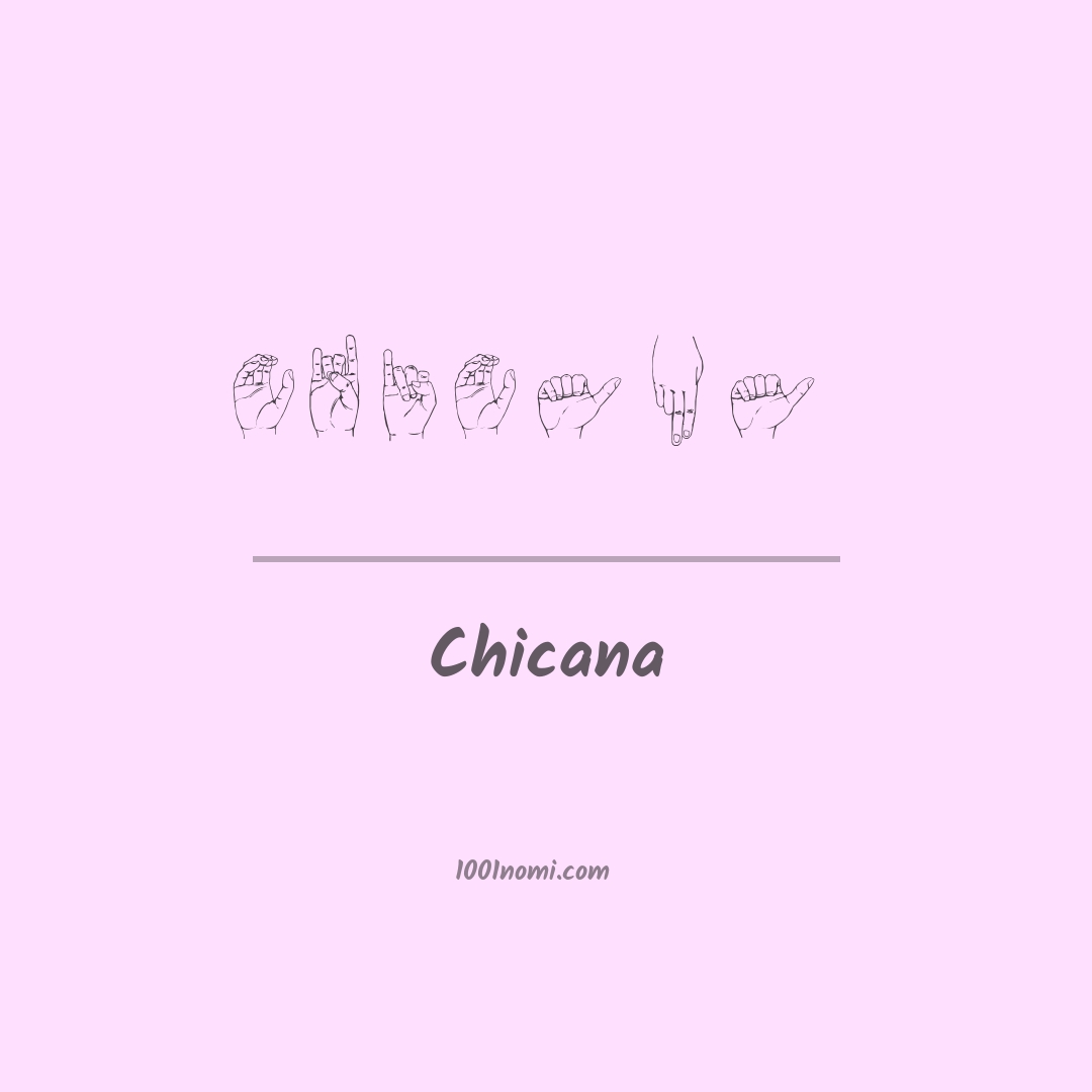 Chicana nella lingua dei segni