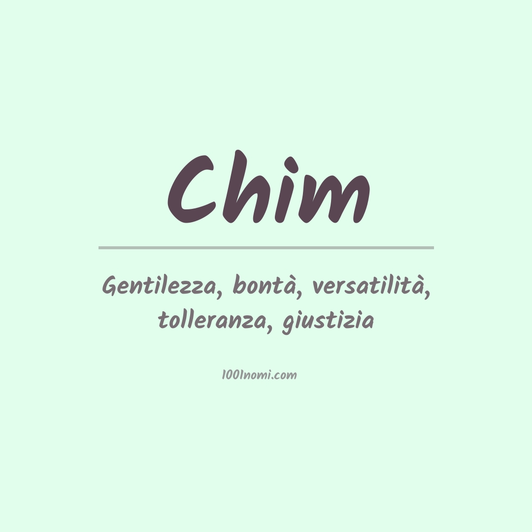 Significato del nome Chim