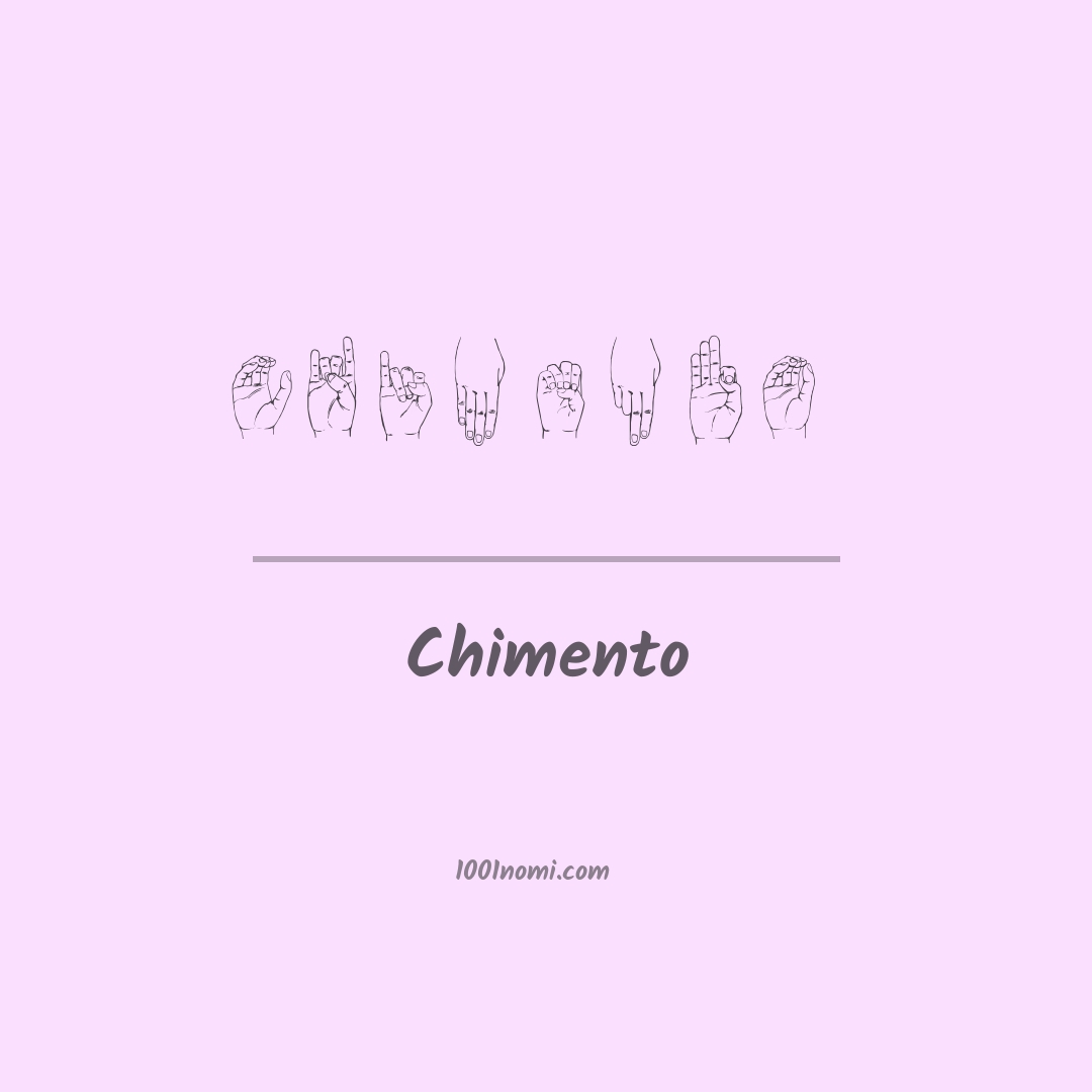 Chimento nella lingua dei segni