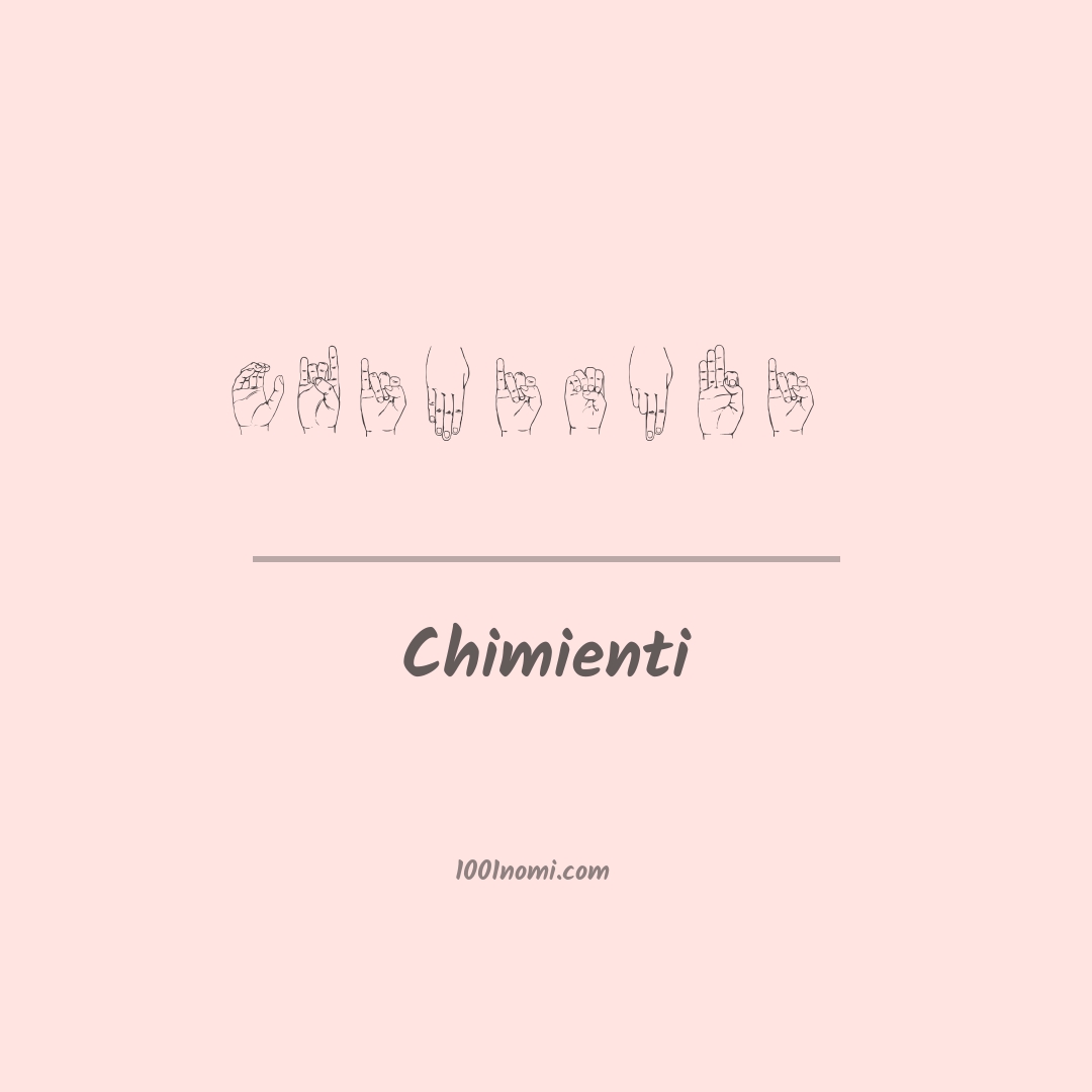 Chimienti nella lingua dei segni