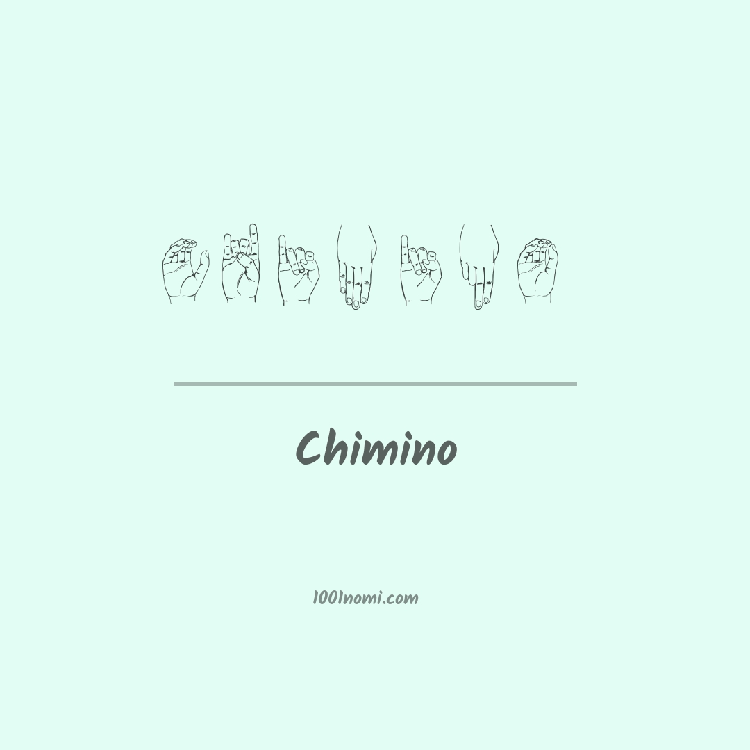Chimino nella lingua dei segni