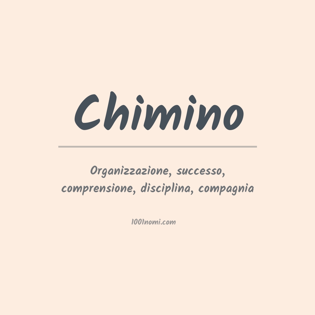 Significato del nome Chimino