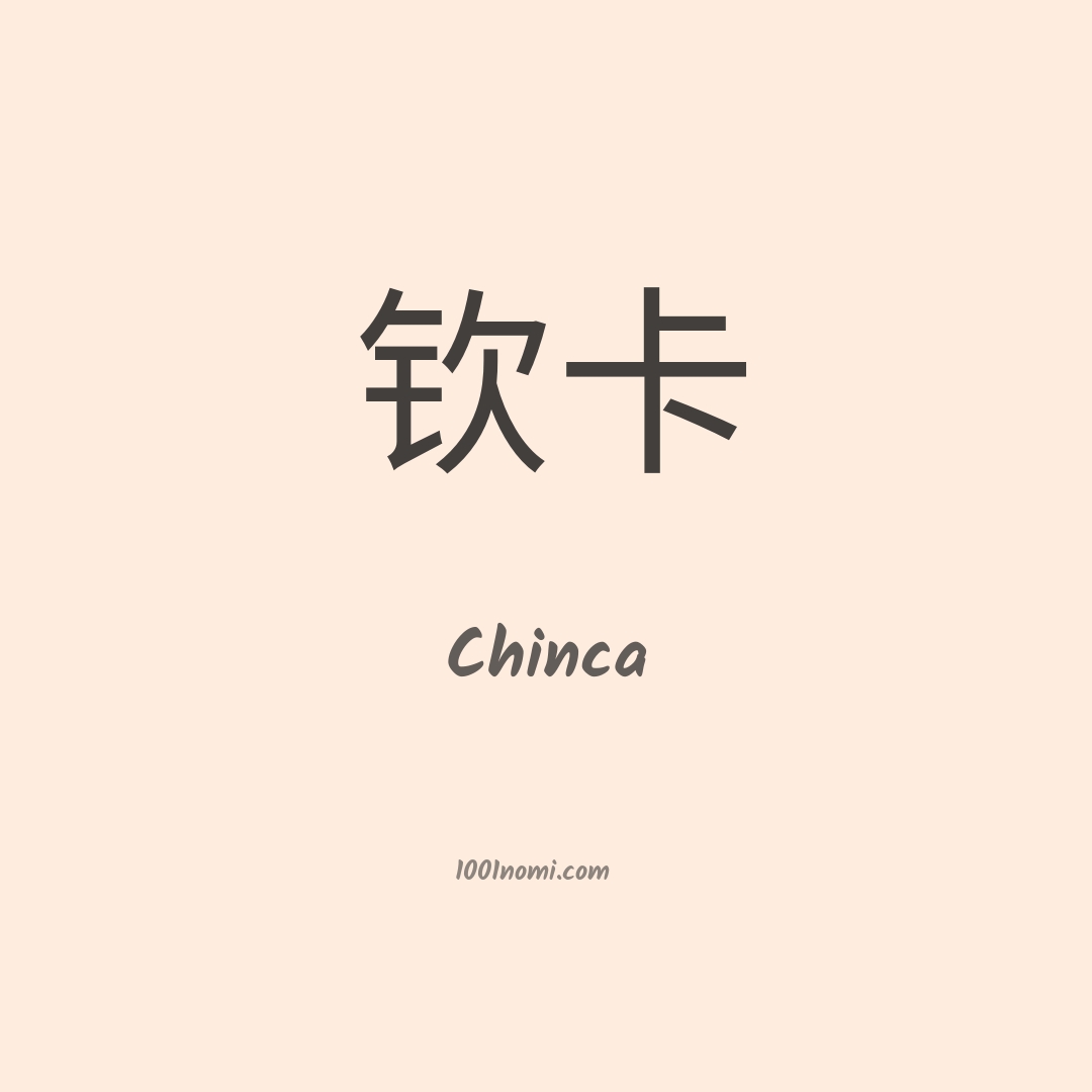 Chinca in cinese