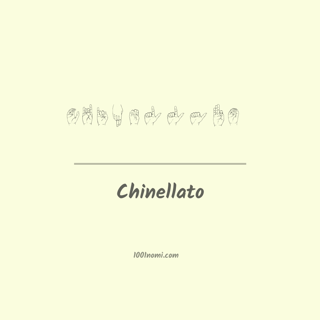 Chinellato nella lingua dei segni