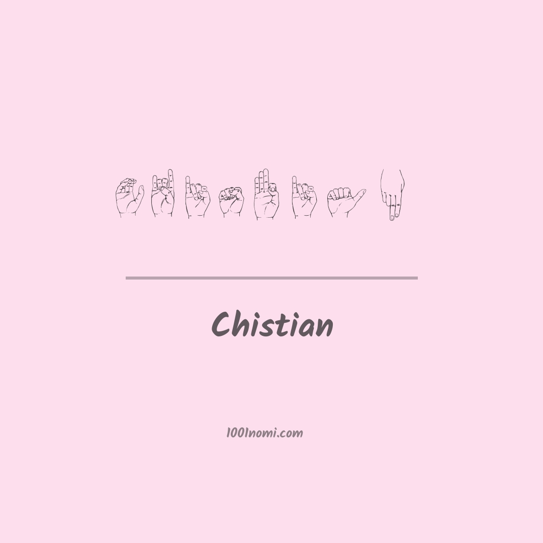 Chistian nella lingua dei segni