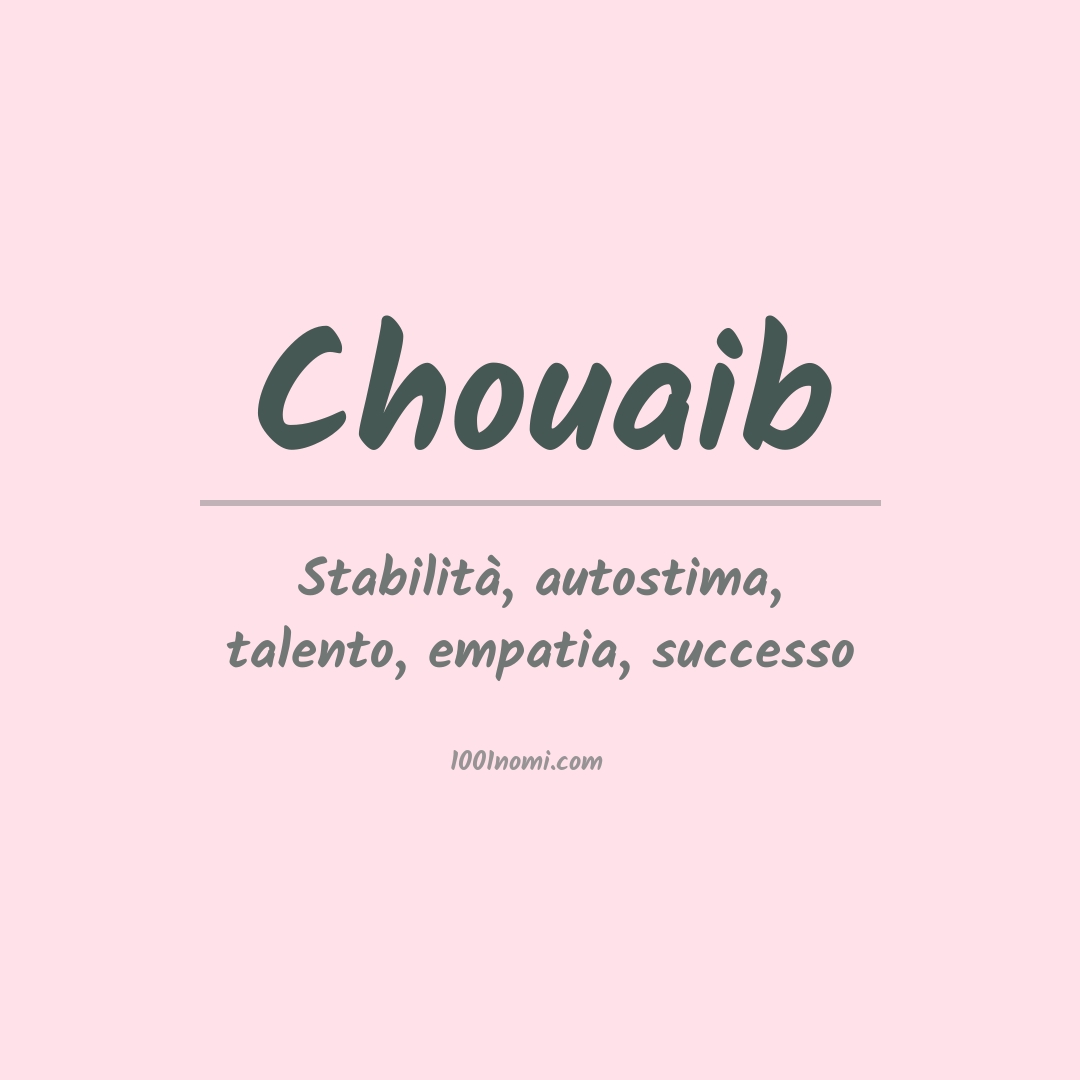 Significato del nome Chouaib Significato del nome Chouaib