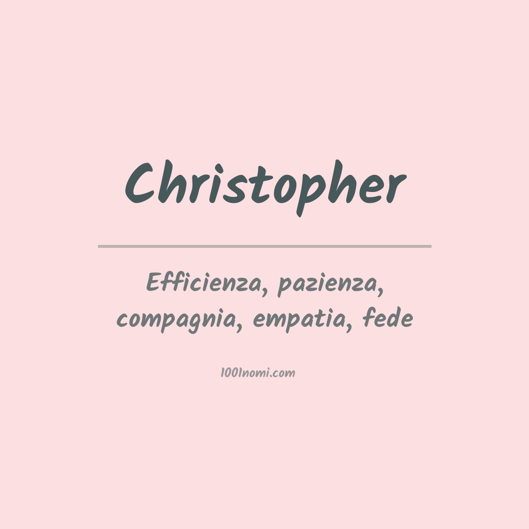 Significato del nome Christopher