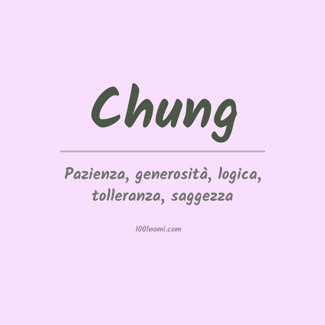 Significato del nome Chung