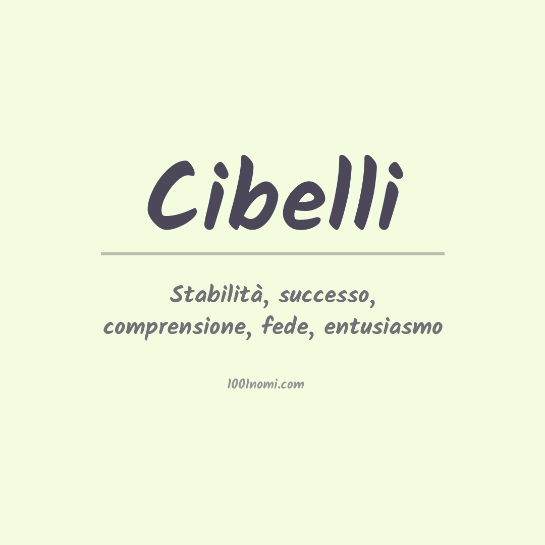 Significato del nome Cibelli