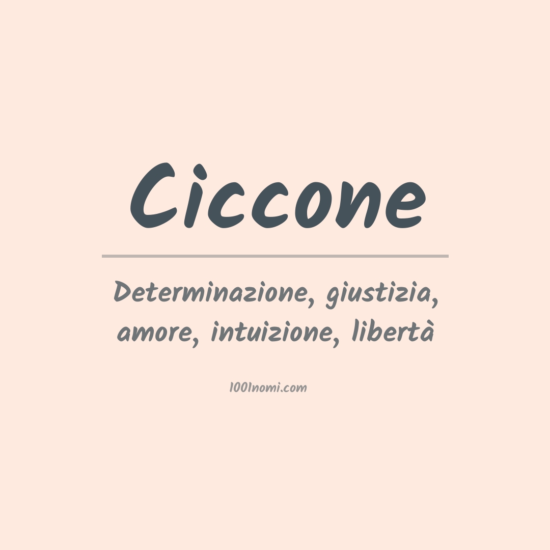 Significato del nome Ciccone