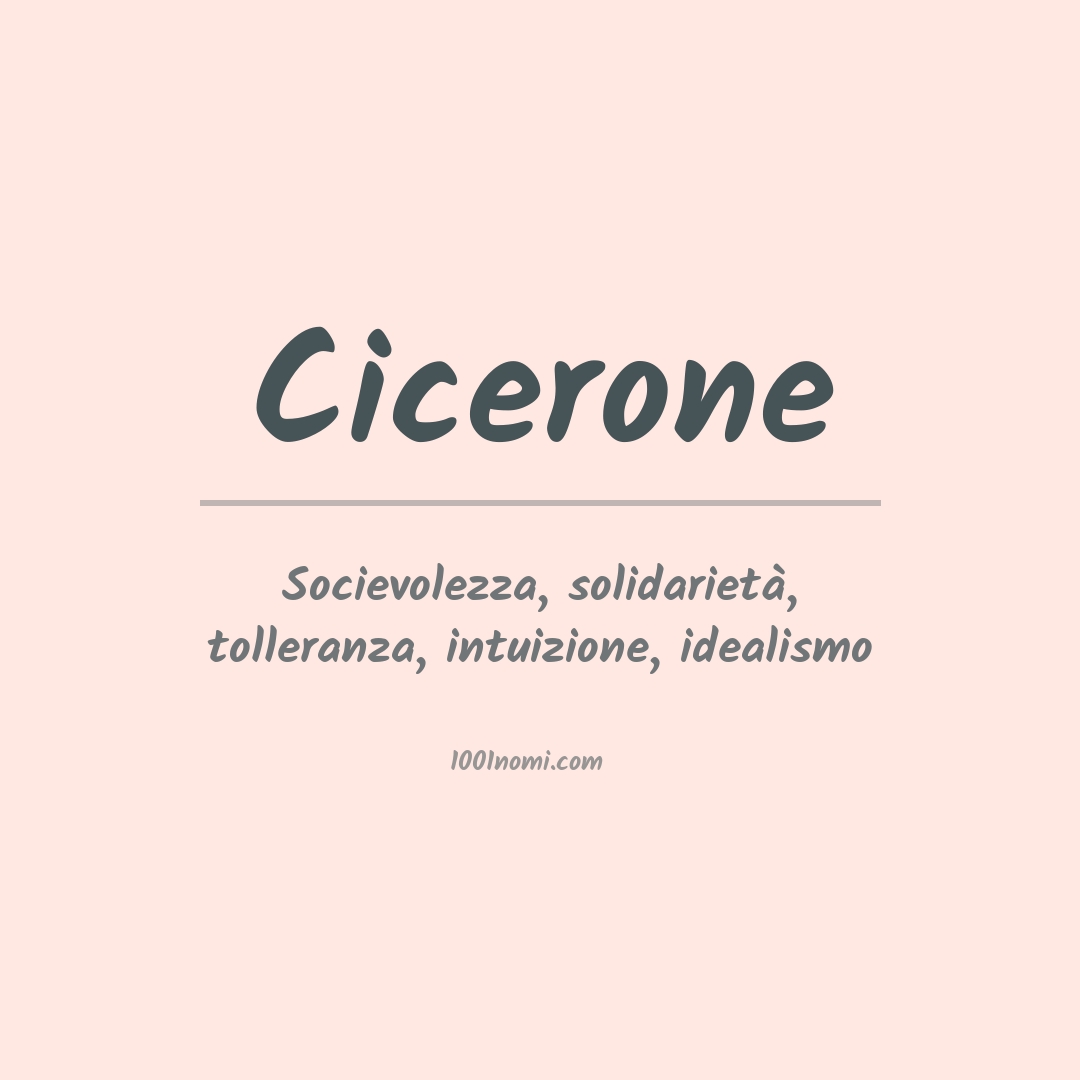 Significato del nome Cicerone