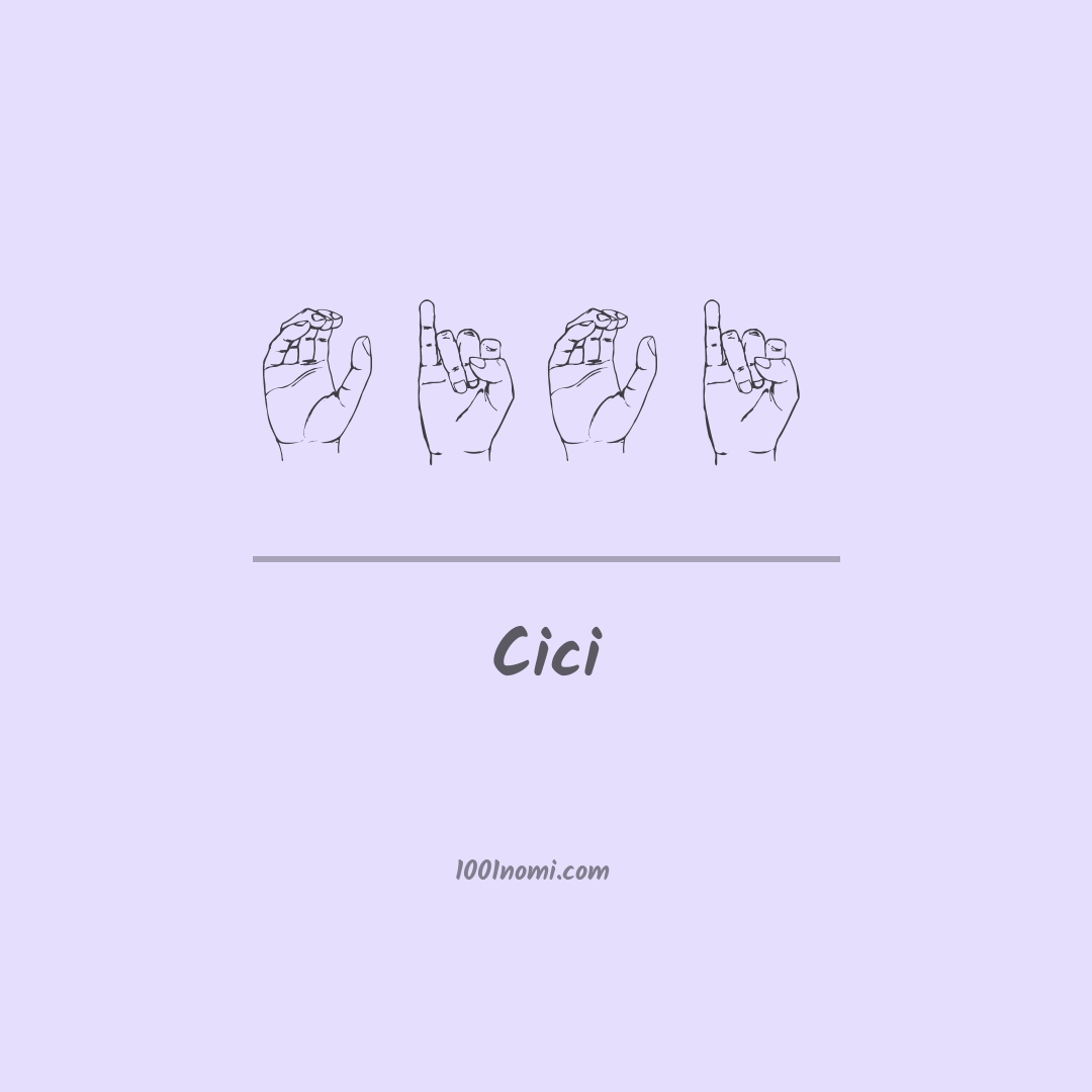Cici nella lingua dei segni