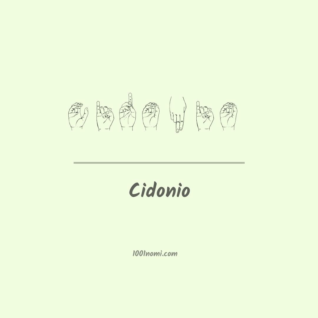 Cidonio nella lingua dei segni