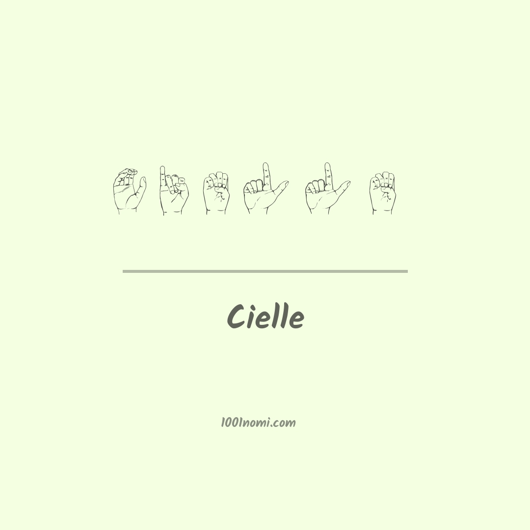 Cielle nella lingua dei segni Cielle nella lingua dei segni