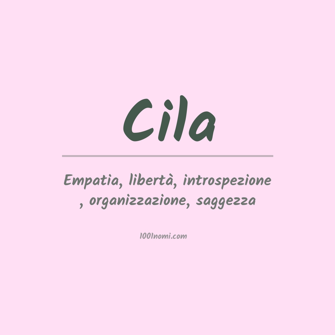 Significato del nome Cila