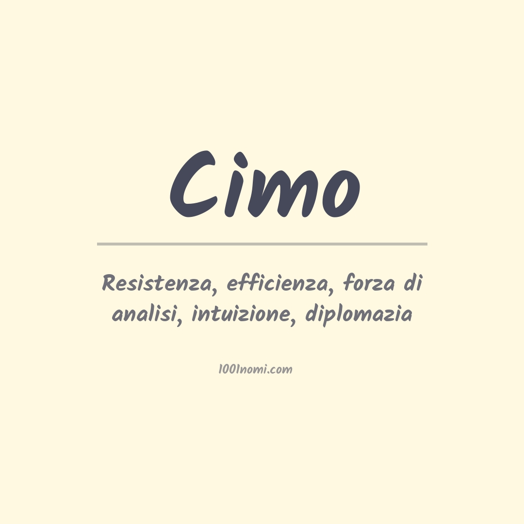 Significato del nome Cimo