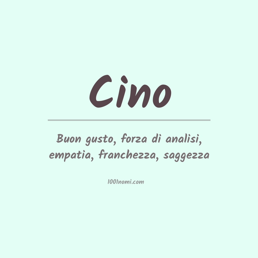 Significato del nome Cino