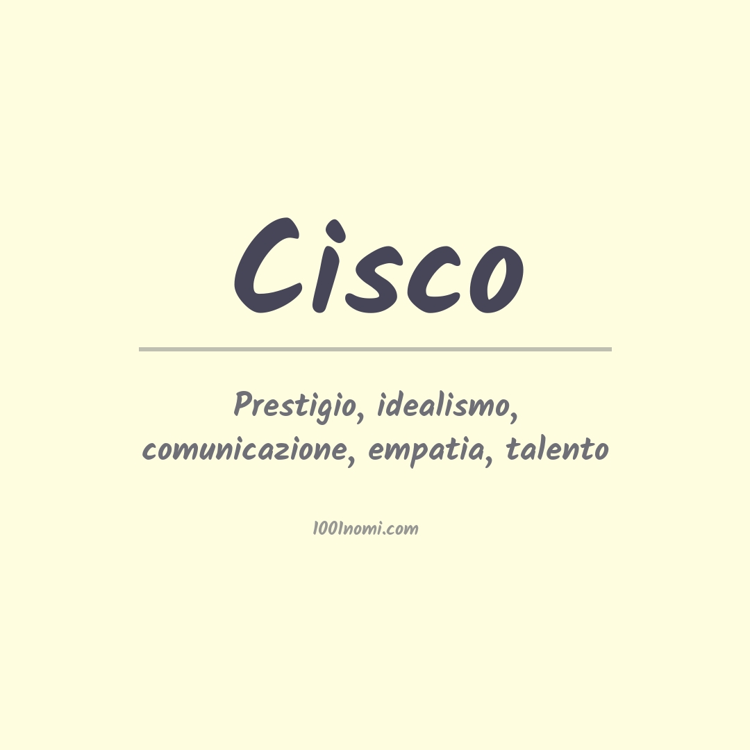 Significato del nome Cisco