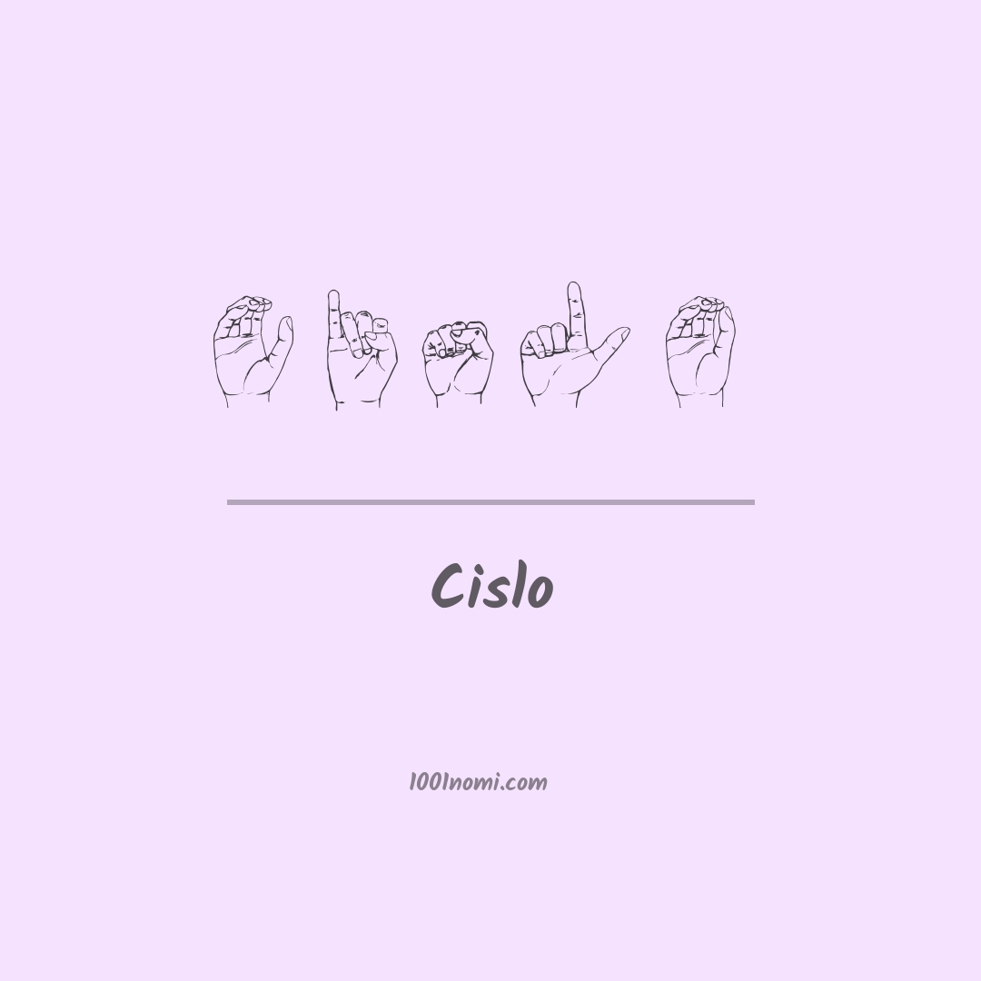 Cislo nella lingua dei segni