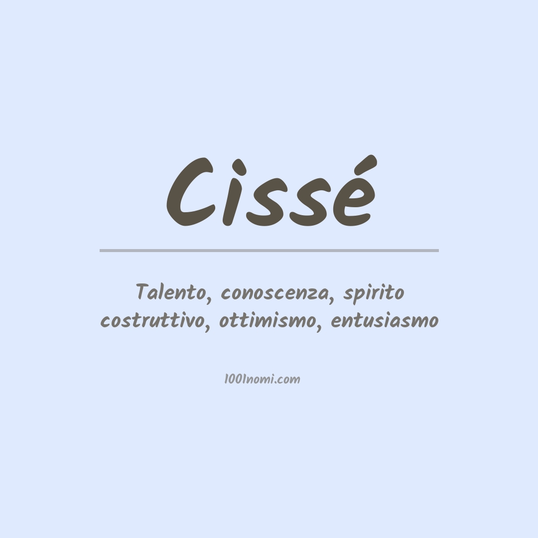 Significato del nome Cissé