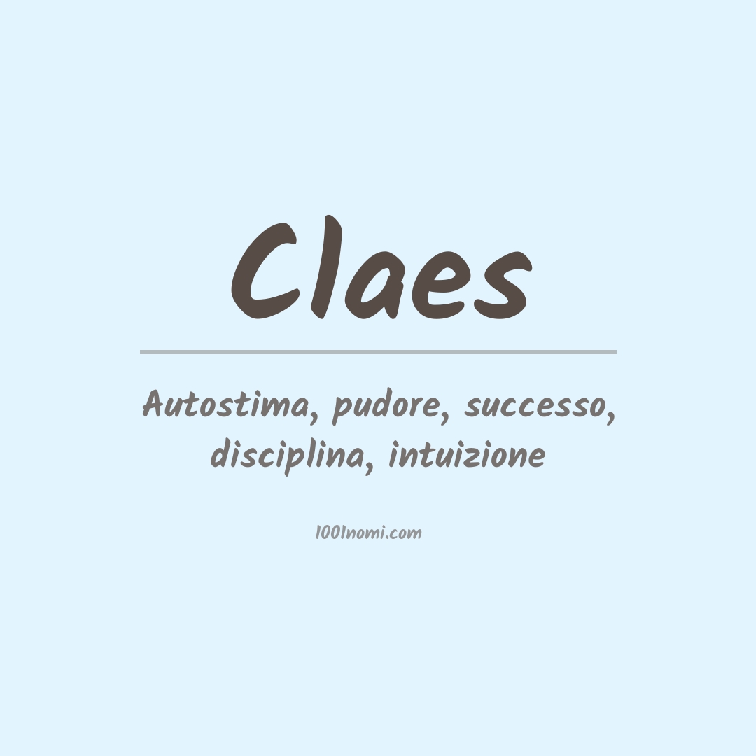 Significato del nome Claes