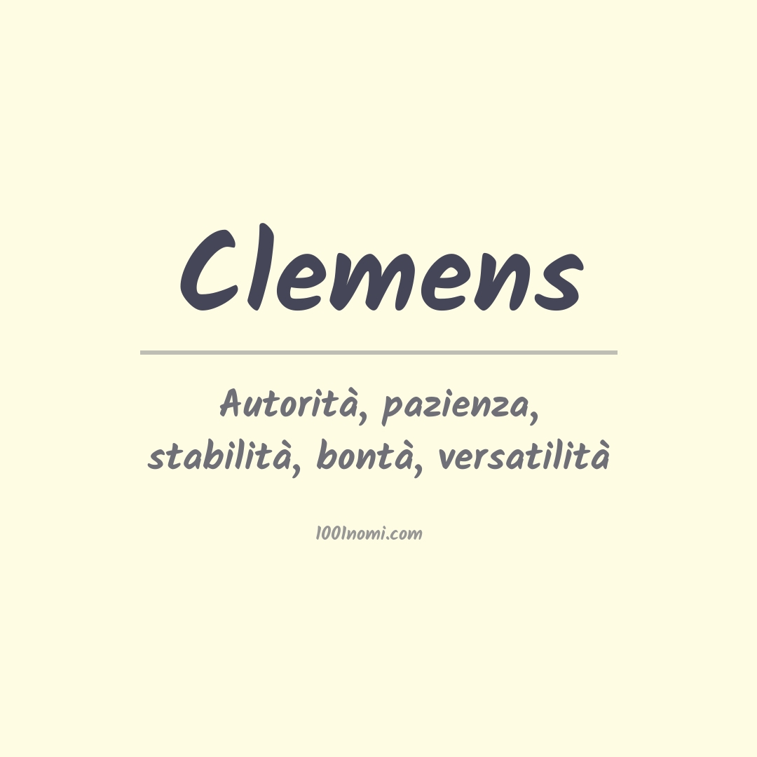 Significato del nome Clemens