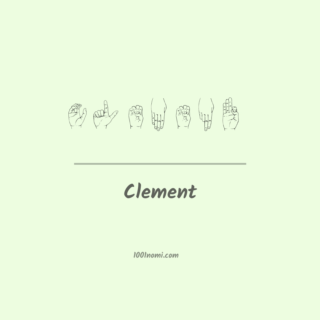 Clement nella lingua dei segni