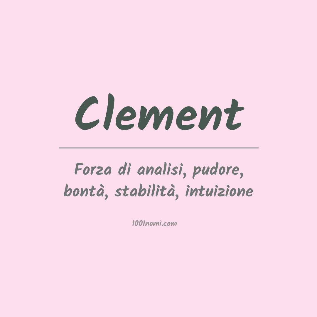 Significato del nome Clement