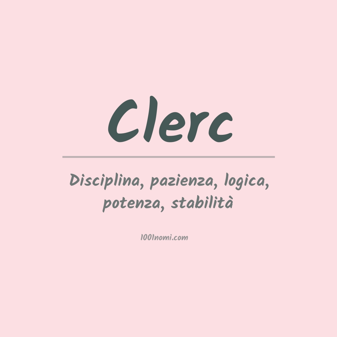 Significato del nome Clerc