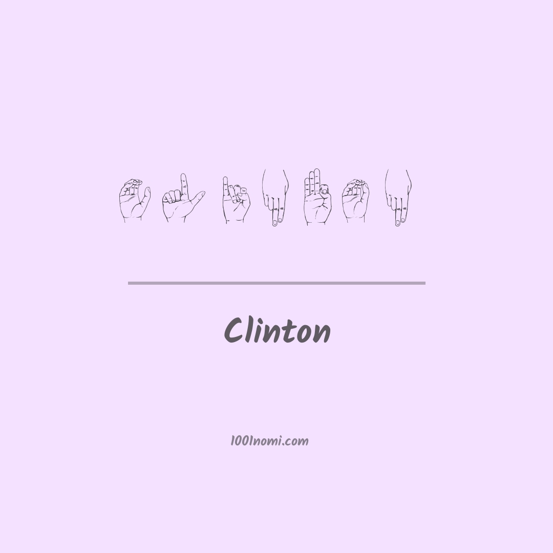 Clinton nella lingua dei segni