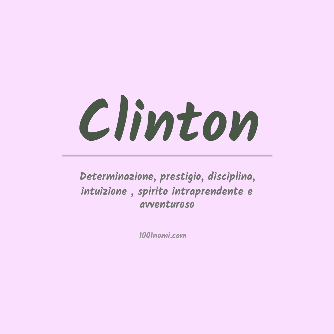 Significato del nome Clinton