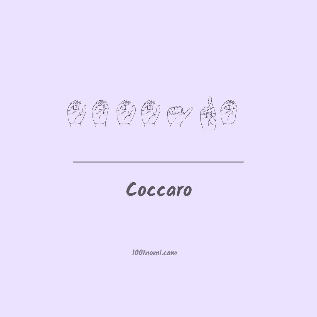 Coccaro nella lingua dei segni