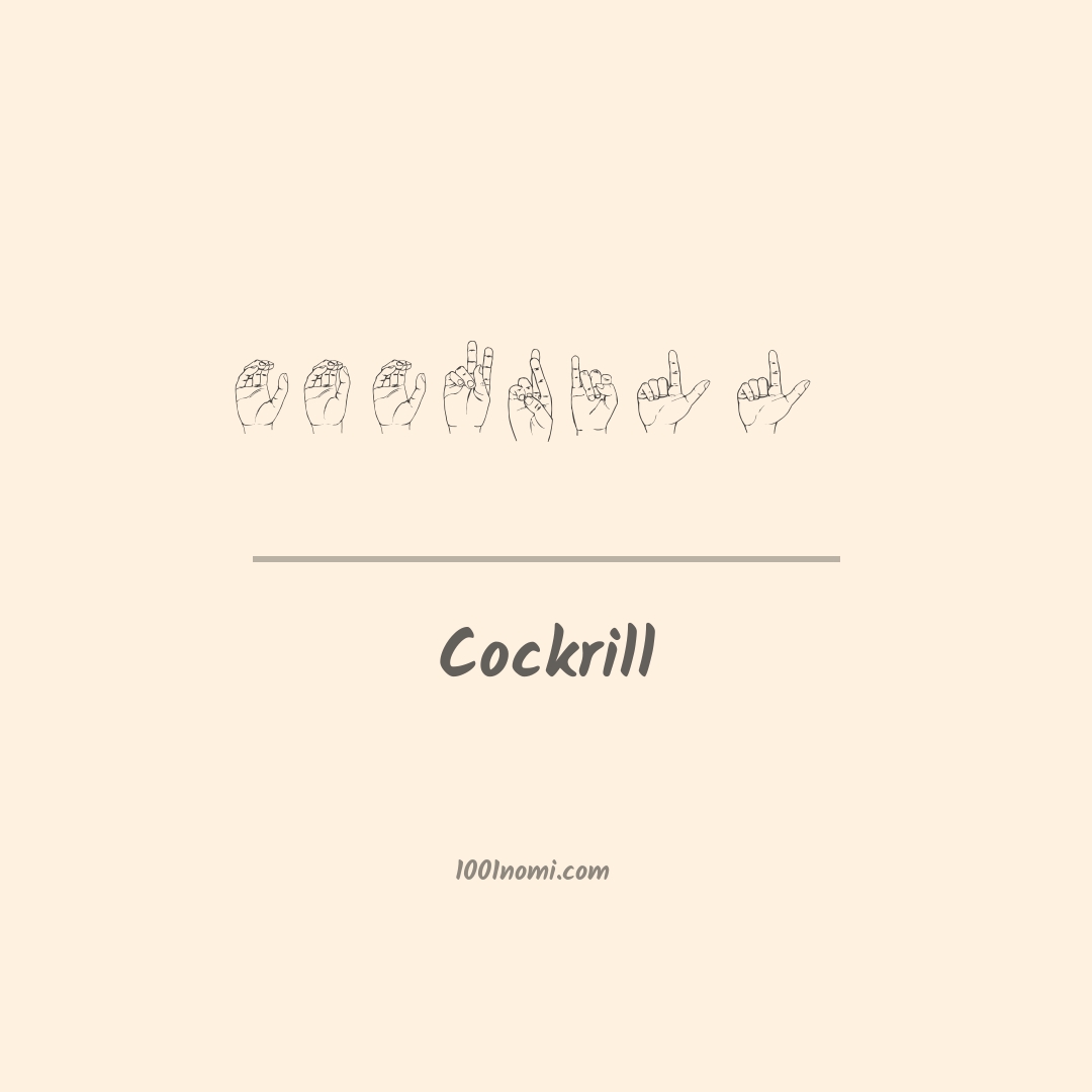 Cockrill nella lingua dei segni